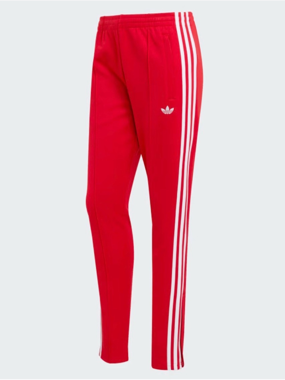 adidas Red Jogger Pants with White 3-Stripes